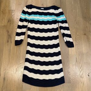 BP Cable Knit Sweater in Navy and Beige